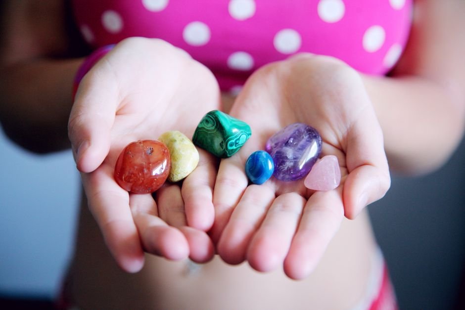 should I replace my broken crystal — two open hands weighing a handful of tumbled stones
