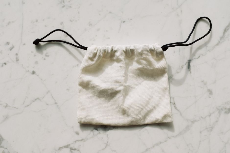 Soft drawstring pouch for storing jewellery separately, the safest home for a soft stone