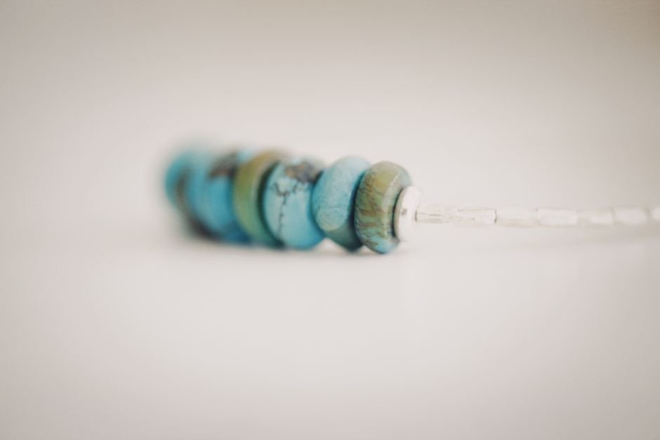 Suspiciously Even Blue Beads Are Usually Dyed Howlite Uniform blue beads on a strand, the even colour that often signals dyed howlite rather than turquoise